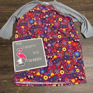 LulaRoe Disney Mickey 3/4 Sleeve Baseball tee 14?
